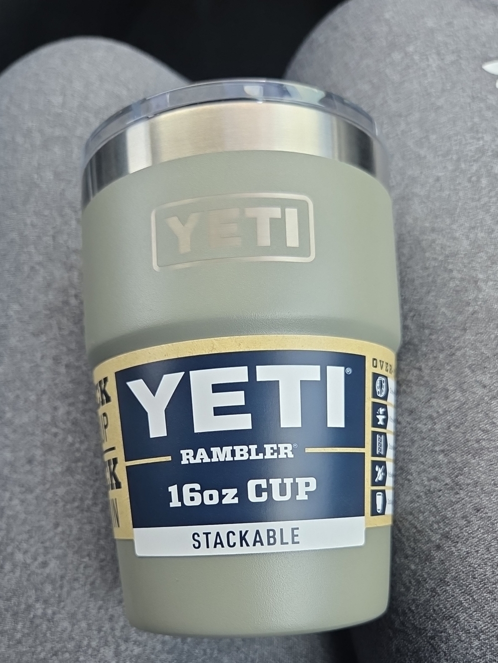 YETI Rambler 16oz Cup in Sage - Insulated Travel Tumbler